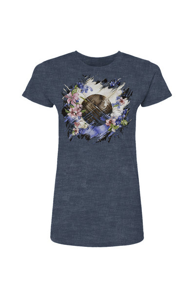 Flan n Flowers Womens Poly-Rich T-Shirt