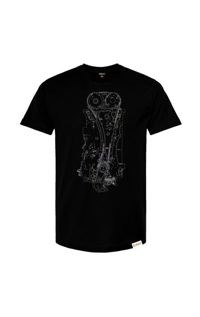 K20 Engine Blueprint Graphic Tee