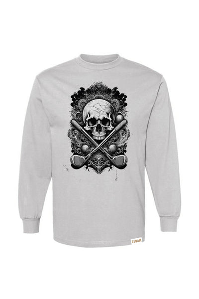 Skull and Crossclubs Heavyweight Long Sleeve T-Shirt